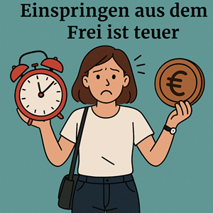 Einspringen aus dem Frei ist teuer.